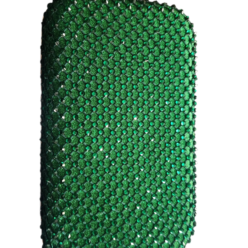 Sparkling Green Clutch with Gold Trim - Picture 2 of 4
